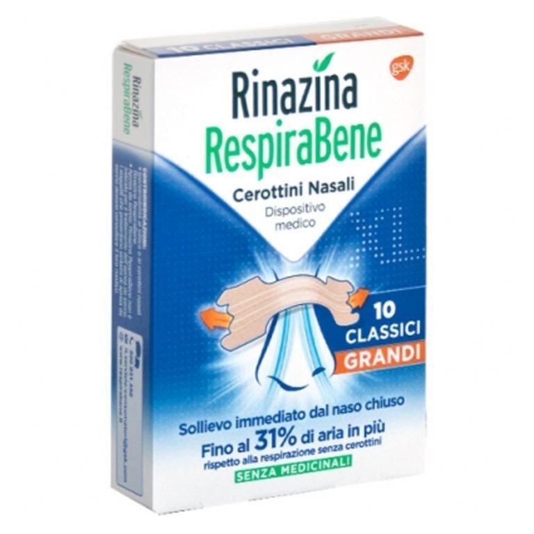 RINAZINA RESPIRABENE 10 cerottini nasali grande