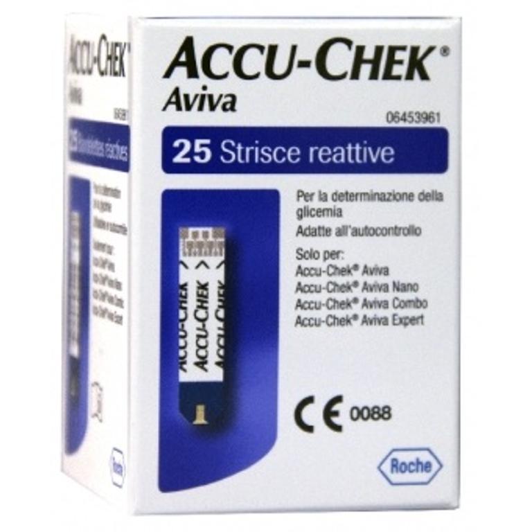 STRISCE ACCU-CHEK AVIVA 25 strisce reattive ACCUCHEK AVIVA 25 str-